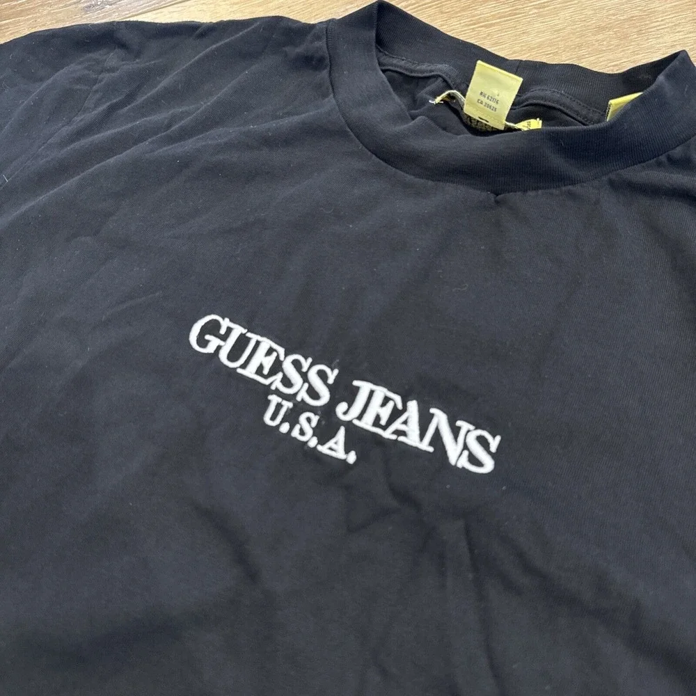 Guess Chinatown Market Shirt Mens M Black Cotton Question Mark Smiley Streetwear - Picture 7 of 9